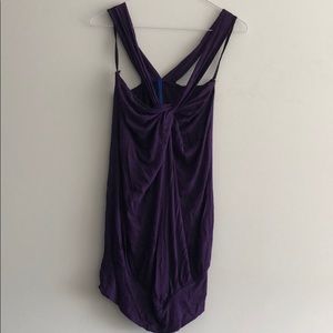 Purple Tunic with cross neck design
